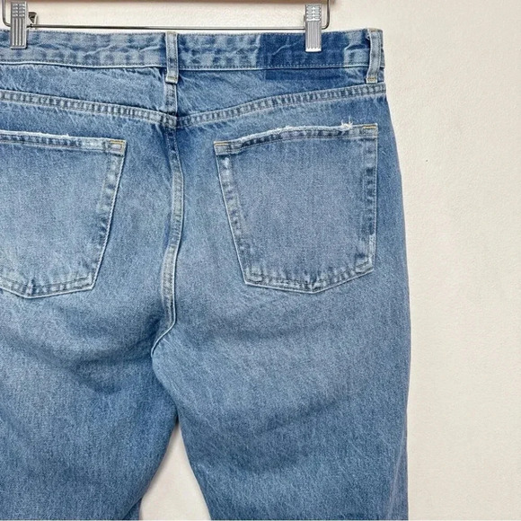 Zara Mens  36 Medium Wash Distressed Relaxed Button Fly Jeans - Picture 13 of 15